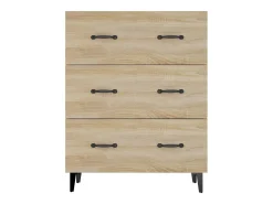 Aparador cómoda cómoda armario mueble organizador cocina salón salón Sonoma 69,5 x 34 x 90 cm madera contrachapada marrón 02_0031641