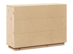 Aparador cómoda cómoda armario mueble organizador cocina salón salón 110,5 x 35 x 80 cm madera maciza de pino marrón 02_0029507