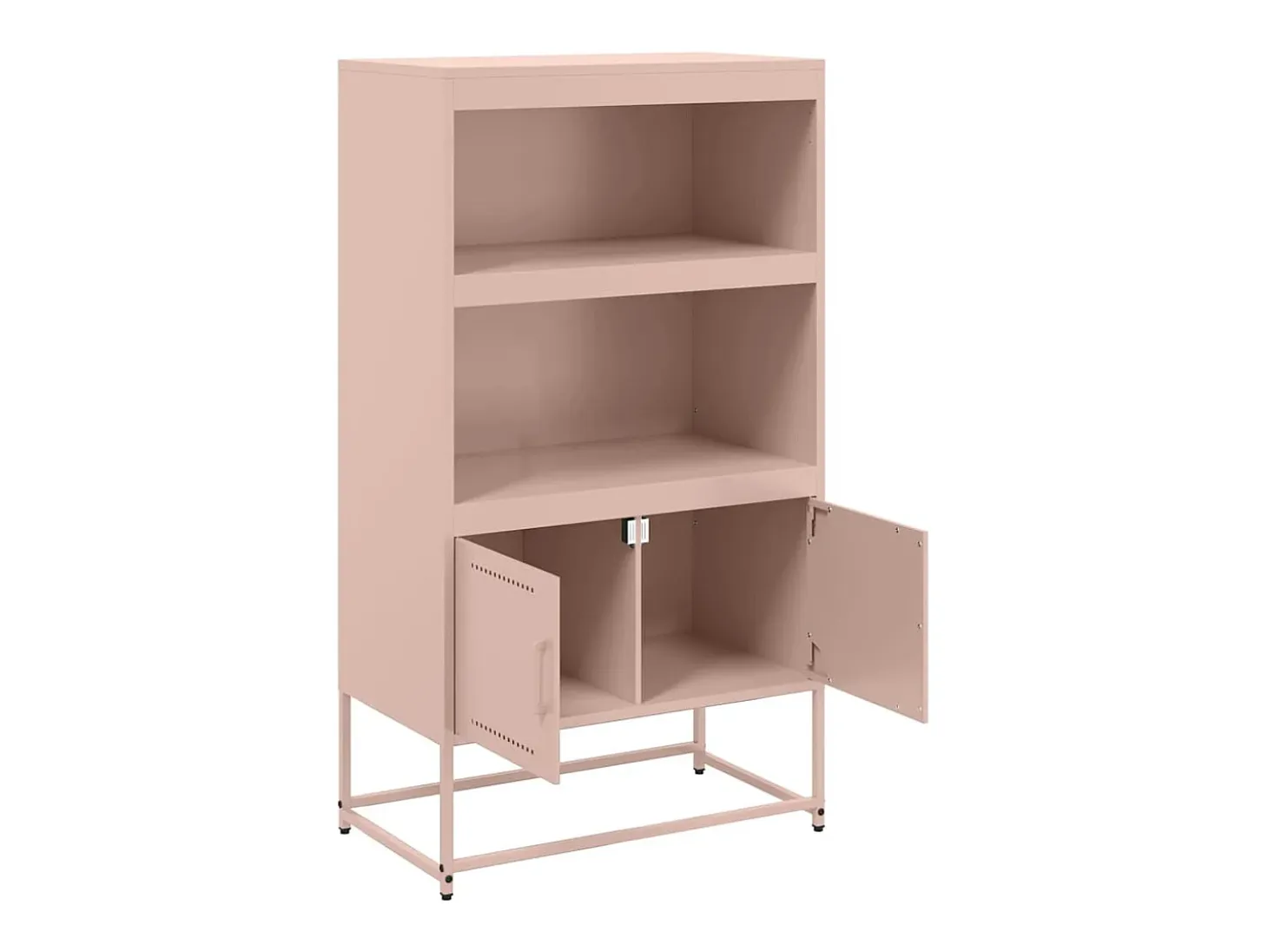 Aparador cómoda cómoda armario mueble organizador cocina salón salón alto 68,5 x 38,5 x 123,5 cm acero rosa 02_0035161