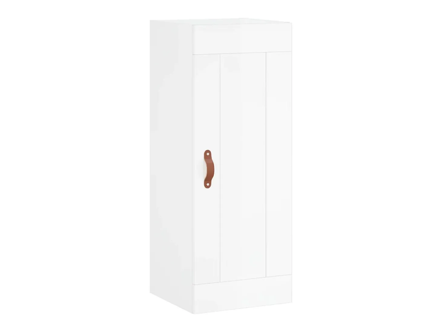 Aparador cómoda cómoda armario mueble organizador cocina salón salón alto brillo 34,5 x 34 x 180 cm madera contrachapada blanco 02_0032797