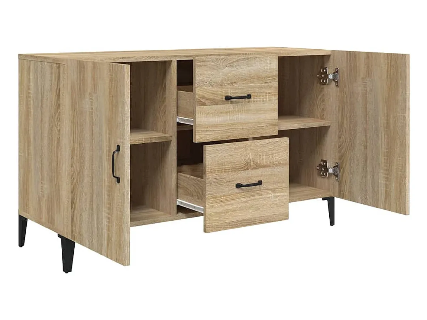 Aparador cómoda cómoda armario mueble organizador cocina salón salón Sonoma 100 x 36 x 60 cm madera contrachapada marrón 02_0031464