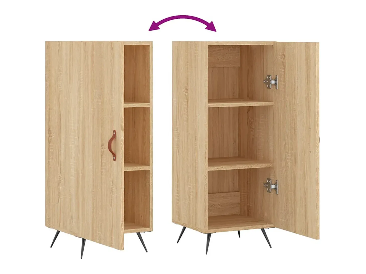 Aparador cómoda cómoda armario mueble organizador cocina salón salón Sonoma 34,5 x 34 x 90 cm madera contrachapada marrón 02_0031536