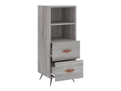 Aparador cómoda cómoda armario mueble organizador cocina salón salón Sonoma 34,5 x 34 x 90 cm madera contrachapada gris 02_0036343