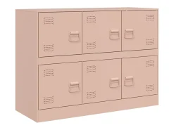 Aparador cómoda cómoda armario mueble organizador cocina salón salón 99 x 39 x 73 cm acero rosa 02_0036219