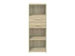 Aparador cómoda cómoda armario mueble organizador cocina salón salón alto Sonoma 45 x 42,5 x 124 cm madera contrachapada marrón 02_0034065