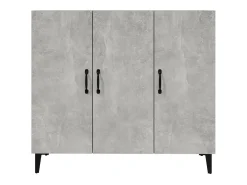 Aparador cómoda cómoda armario mueble organizador cocina salón salón 90 x 34 x 80 cm madera contrachapada gris 02_0032119