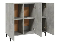 Aparador cómoda cómoda armario mueble organizador cocina salón salón 90 x 34 x 80 cm madera contrachapada gris 02_0032119