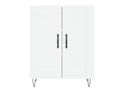 Aparador cómoda cómoda armario mueble organizador cocina salón salón 69,5 x 34 x 90 cm madera contrachapada blanco 02_0030474