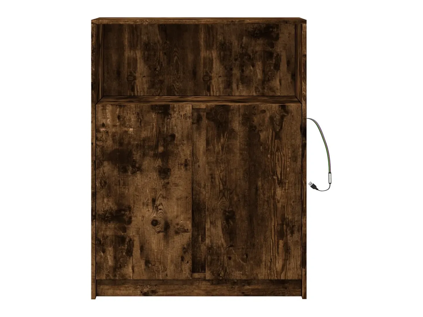 Aparador cómoda cómoda armario mueble organizador cocina salón salón con LED 77 x 34 x 100 cm madera contrachapada marrón 02_0029783