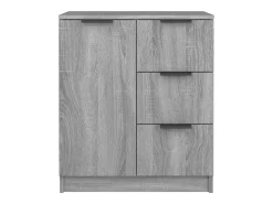 Aparador cómoda cómoda armario unidad de almacenamiento organizador cocina salón salonsonoma 60 x 30 x 70 cm madera contrachapada gris 02_0036379