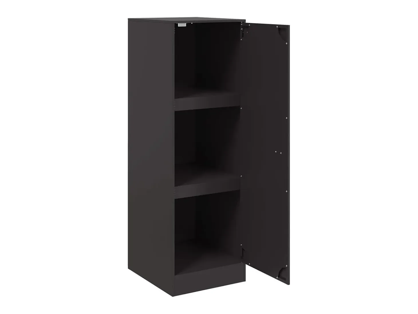 Aparador cómoda cómoda armario mueble organizador cocina salón salón 34,5 x 39 x 107 cm acero negro 02_0035915