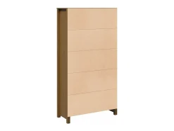 Aparador cómoda cómoda armario mueble organizador cocina salón salón alto 80 x 35 x 154 cm madera maciza de pino marrón 02_0034759