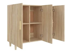 Aparador cómoda cómoda armario mueble organizador cocina salón salón Sonoma 90 x 34 x 80 cm madera contrachapada marrón 02_0031734