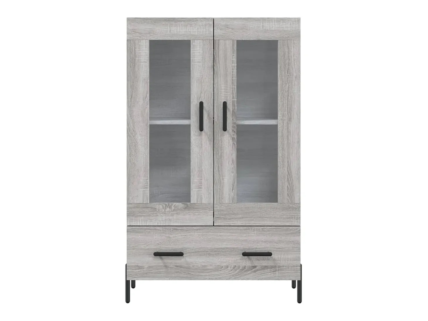 Aparador cómoda cómoda armario mueble organizador cocina salón salón alto Sonoma 69,5 x 31 x 115 cm madera contrachapada gris 02_0035391