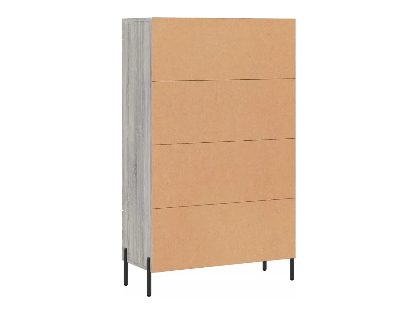 Aparador cómoda cómoda armario mueble organizador cocina salón salón alto Sonoma 69,5 x 31 x 115 cm madera contrachapada gris 02_0035391