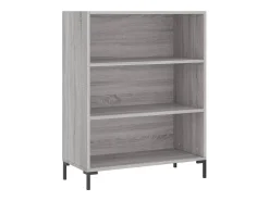 Aparador cómoda cómoda armario mueble organizador cocina salón salón alto Sonoma 69,5 x 34 x 180 cm madera contrachapada gris 02_0035505