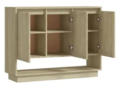 Aparador cómoda cómoda armario mueble organizador cocina salón salón Sonoma 97 x 31 x 75 cm madera contrachapada beige 02_0031741