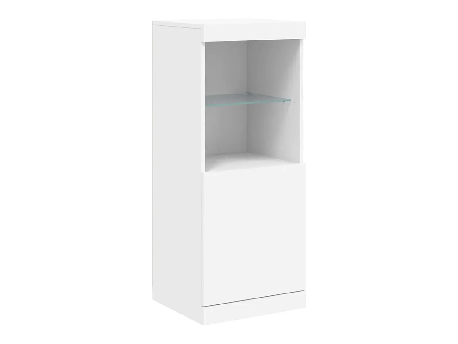 Aparador cómoda cómoda armario mueble organizador cocina salón salón con luces LED 162 x 37 x 100 cm blanco 02_0029831