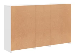 Aparador cómoda cómoda armario mueble organizador cocina salón salón con luces LED 162 x 37 x 100 cm blanco 02_0029831