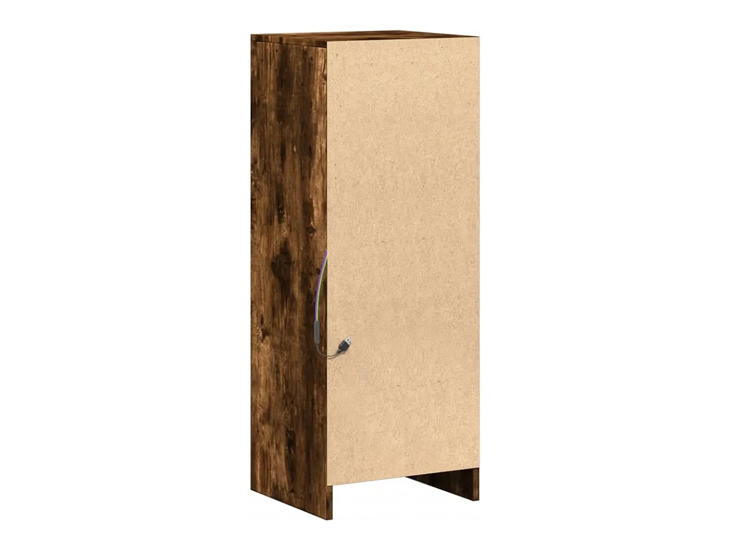 Aparador cómoda cómoda armario mueble organizador cocina salón salón con LED 38 x 34 x 100 cm madera contrachapada marrón 02_0029778