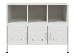 Aparador cómoda cómoda armario mueble organizador cocina salón salón 100,5 x 39 x 79 cm acero blanco 02_0030149