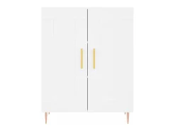 Aparador cómoda cómoda armario mueble organizador cocina salón salón alto 69,5 x 34 x 180 cm madera contrachapada blanco 02_0032614