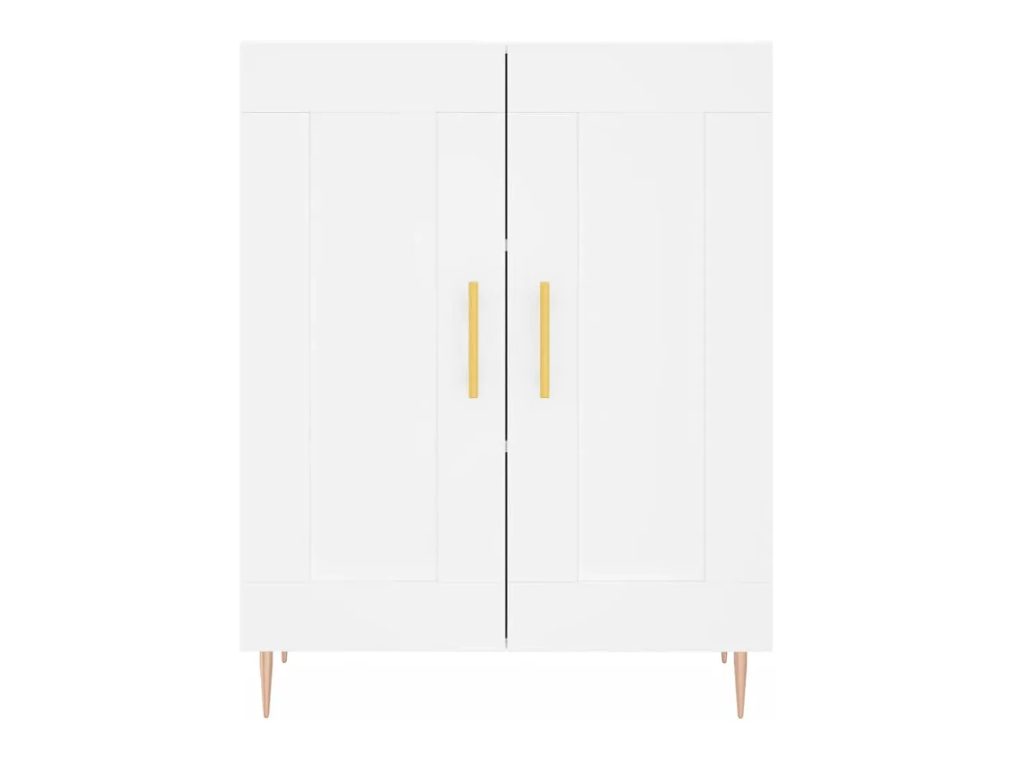 Aparador cómoda cómoda armario mueble organizador cocina salón salón alto 69,5 x 34 x 180 cm madera contrachapada blanco 02_0032614
