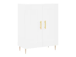Aparador cómoda cómoda armario mueble organizador cocina salón salón alto 69,5 x 34 x 180 cm madera contrachapada blanco 02_0032614