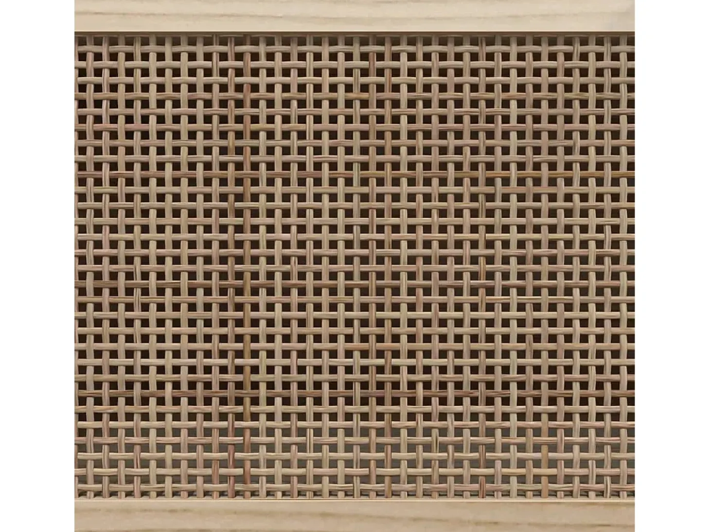 Aparador cómoda cómoda armario mueble organizador cocina salón salón 60 x 30 x 70 cm madera maciza de pino y ratán negro natural 02_0035967
