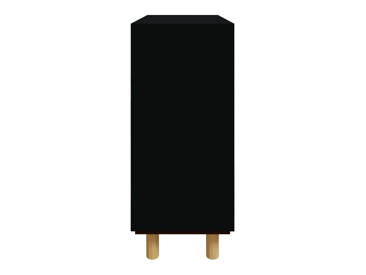 Aparador cómoda cómoda armario mueble organizador cocina salón salón 60 x 30 x 70 cm madera maciza de pino y ratán negro natural 02_0035967