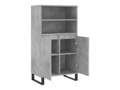 Aparador cómoda cómoda armario mueble organizador cocina salón salón alto 60 x 36 x 110 cm madera contrachapada gris 02_0034458