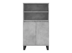 Aparador cómoda cómoda armario mueble organizador cocina salón salón alto 60 x 36 x 110 cm madera contrachapada gris 02_0034458