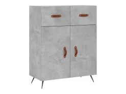 Aparador cómoda cómoda armario mueble organizador cocina salón salón alto 69,5 x 34 x 180 cm madera contrachapada gris 02_0034598