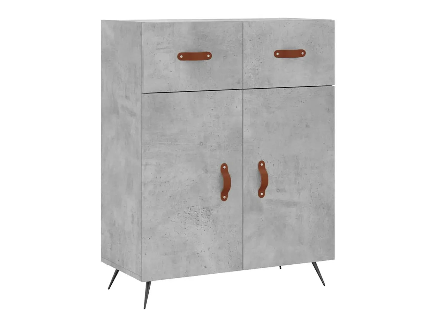 Aparador cómoda cómoda armario mueble organizador cocina salón salón alto 69,5 x 34 x 180 cm madera contrachapada gris 02_0034598