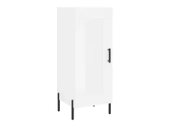 Aparador cómoda cómoda armario mueble organizador cocina salón salón alto 34,5 x 34 x 180 cm madera contrachapada blanco 02_0032265