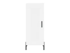 Aparador cómoda cómoda armario mueble organizador cocina salón salón alto 34,5 x 34 x 180 cm madera contrachapada blanco 02_0032265