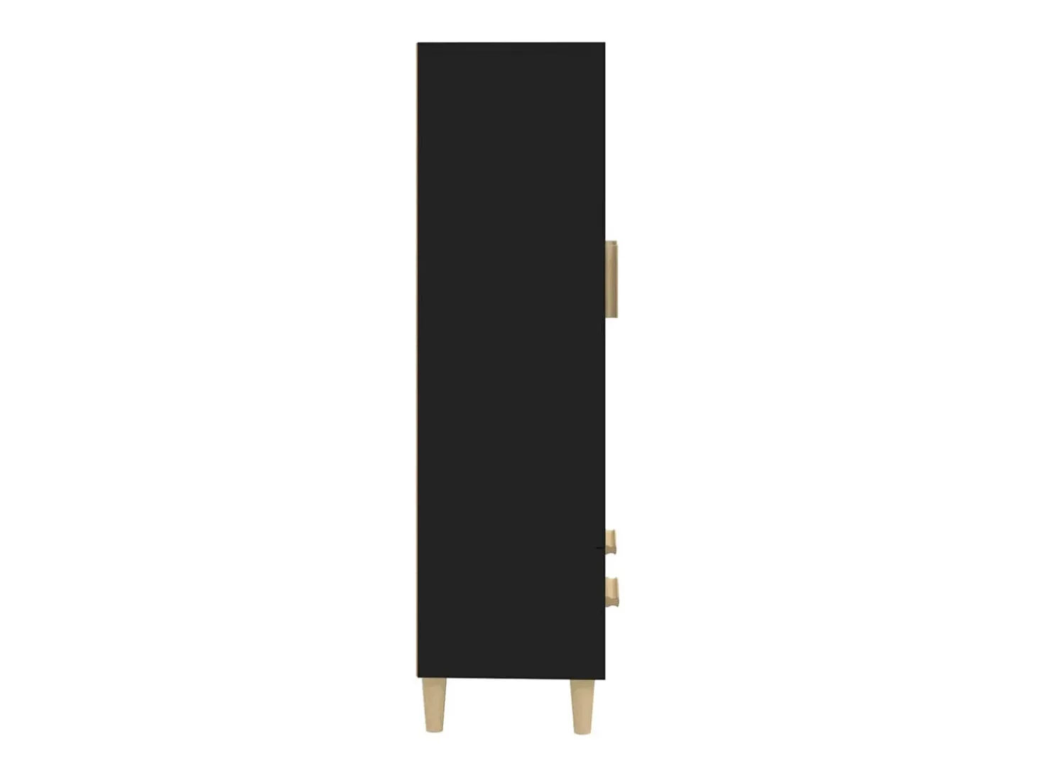 Aparador cómoda cómoda armario mueble organizador cocina salón salón alto 70 x 31 x 115 cm madera contrachapada negro 02_0035121