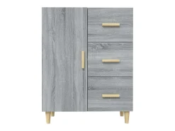 Aparador cómoda cómoda armario unidad de almacenamiento organizador cocina salón salonsonoma 69,5 x 34 x 90 cm madera contrachapada gris 02_0036482