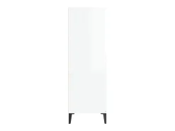 Aparador cómoda cómoda armario mueble organizador cocina salón salón alto brillo 60 x 36 x 110 cm madera contrachapada blanco 02_0032985