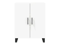 Aparador cómoda cómoda armario mueble organizador cocina salón salón alto 69,5 x 34 x 180 cm madera contrachapada blanco 02_0032681