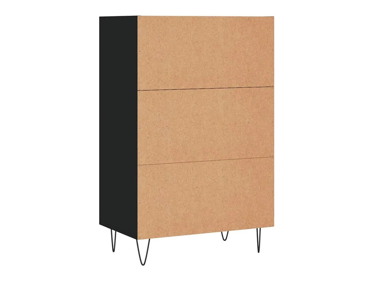 Aparador cómoda cómoda armario mueble organizador cocina salón salón alto 57 x 35 x 90 cm madera contrachapada negro 02_0034940