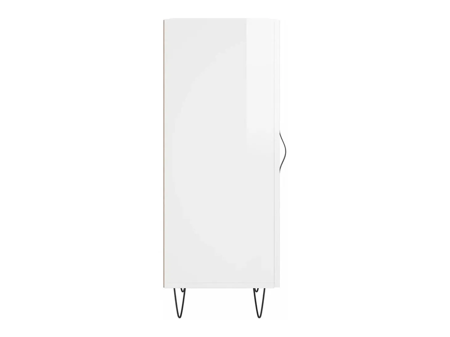 Aparador cómoda cómoda armario mueble organizador cocina salón brillante 34,5 x 34 x 90 cm madera contrachapada blanco 02_0030590