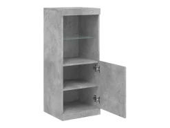 Aparador cómoda cómoda armario mueble organizador cocina salón salón con luces LED 41 x 37 x 100 cm gris 02_0029996