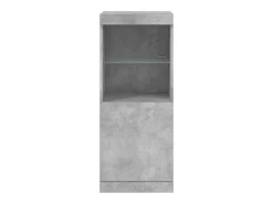 Aparador cómoda cómoda armario mueble organizador cocina salón salón con luces LED 41 x 37 x 100 cm gris 02_0029996