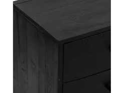 Aparador cómoda cómoda armario mueble organizador cocina salón salón 110 x 35 x 70 cm madera maciza de pino negro 02_0035842