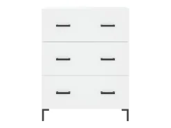 Aparador cómoda cómoda armario mueble organizador cocina salón salón alto 69,5 x 34 x 180 cm madera contrachapada blanco 02_0032555