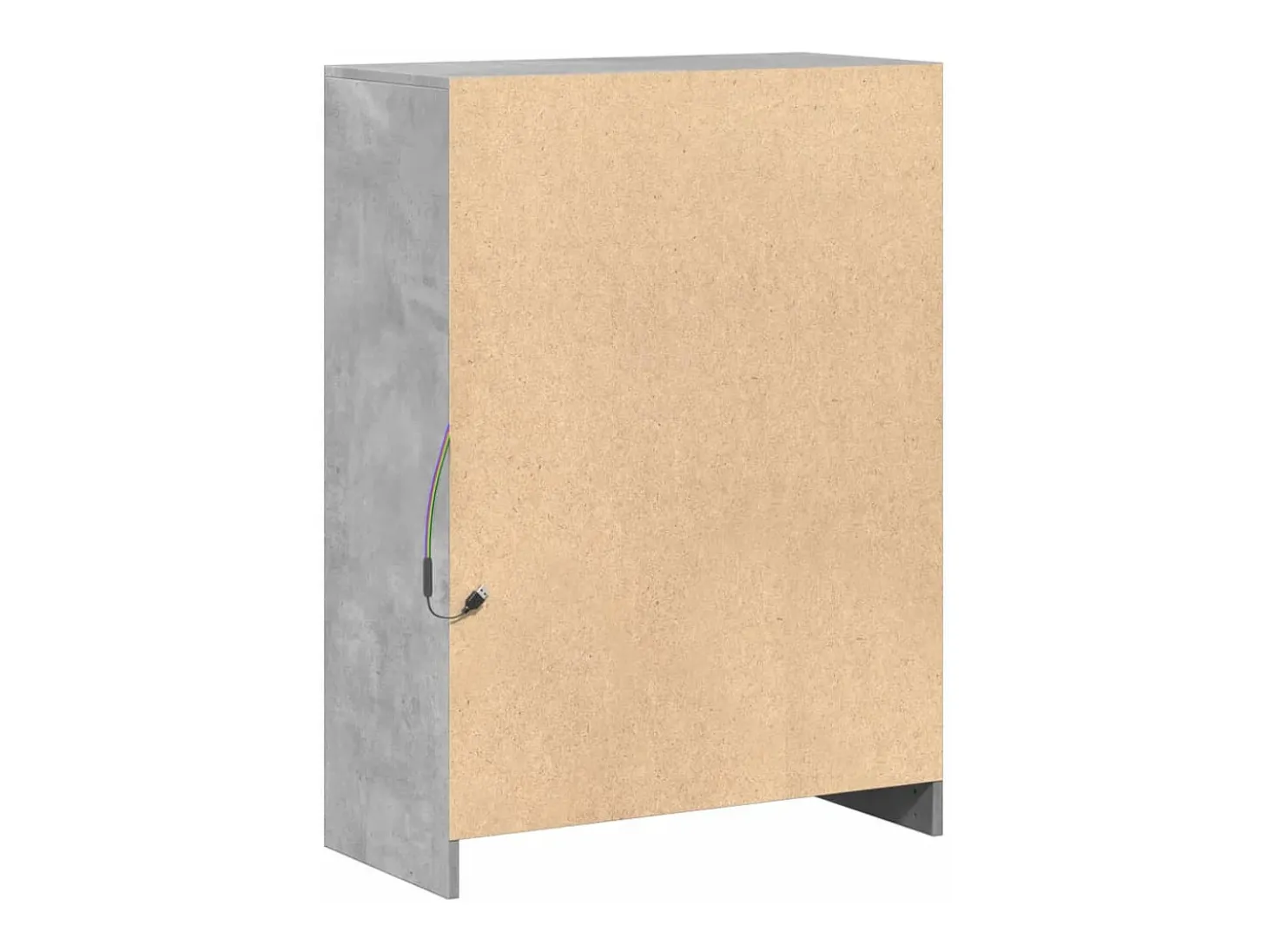 Aparador Cómoda Cómoda Armario Organizador Cocina Salón Salón con LED 72 x 34 x 100 cm Madera contrachapada Gris 02_0029805