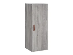 Aparador cómoda cómoda armario mueble organizador cocina salón salón alto Sonoma 34,5 x 34 x 180 cm madera contrachapada gris 02_0035333