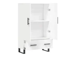 Aparador cómoda cómoda armario mueble organizador cocina salón salón alto 69,5 x 31 x 115 cm madera contrachapada blanco 02_0032502