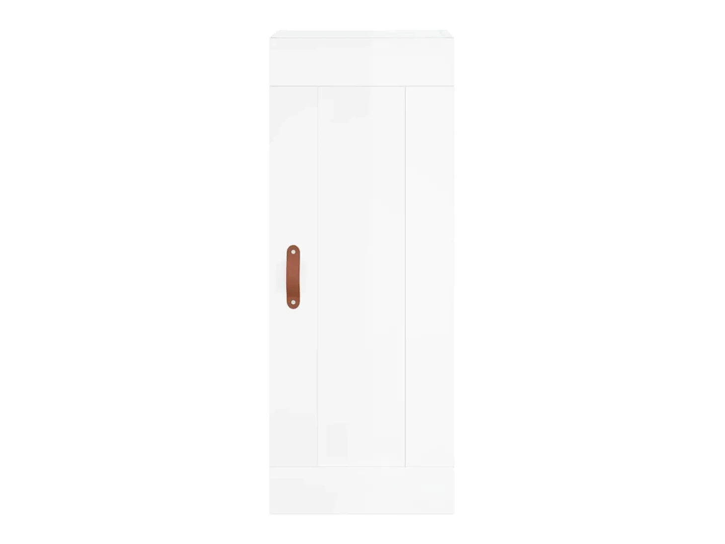 Aparador cómoda cómoda armario mueble organizador cocina salón salón alto brillo 34,5 x 34 x 180 cm madera contrachapada blanco 02_0032930